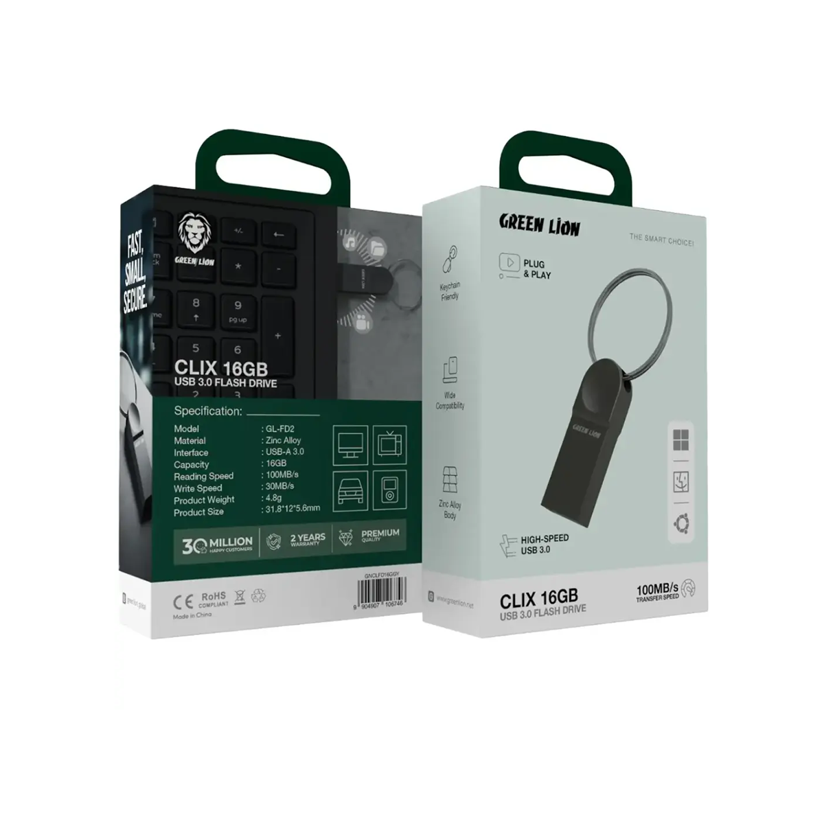 CLE USB GREEN LION 64GO