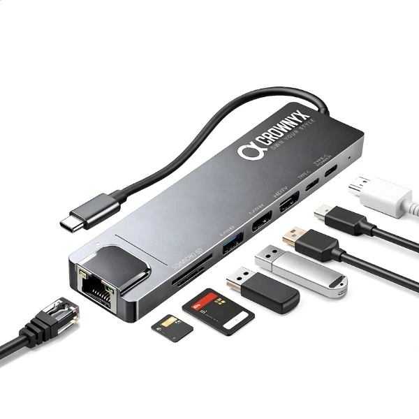 OX CROWNYX CMH- 180 HUB USB-C 8-EN-1