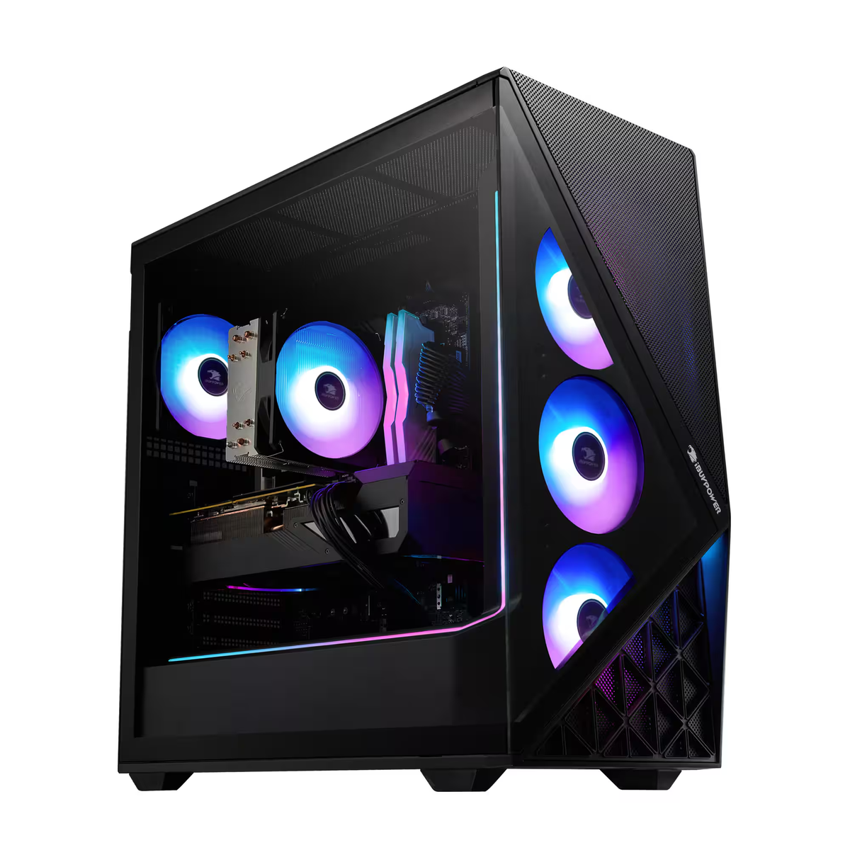 IBUYPOWER SLATE GAMING PC, INTEL CORE 17-14700F, 32GB DDRS RAM, 1TB SSD, NVIDIA RTX 5060TI- 8GB, IBUYPOWER KB & MOUSE, SBI7N56T03, EN